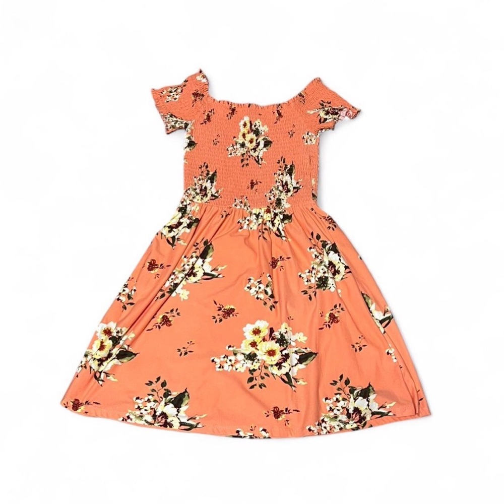 Rue21 Orange Floral Women’s Mini Dress Size M Beach Vacay Summer Sundress